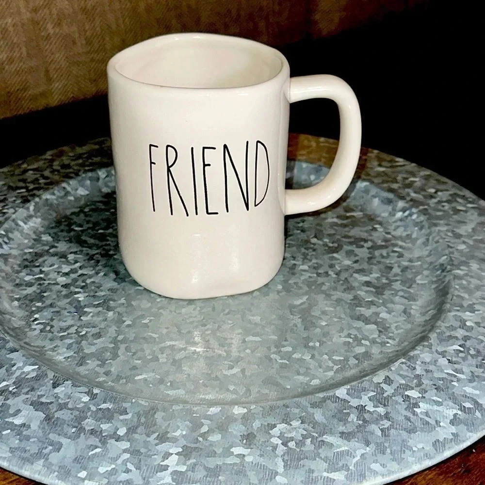 RAE DUNN Friend Ceramic coffee/tea cup/Mug white color